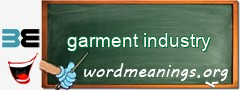 WordMeaning blackboard for garment industry